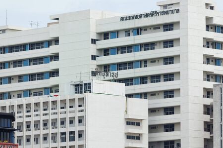 BANGKOK, THAILAND - AUGUST 29, 2016: Beautiful fusion of historic and modern architecture in downtown of Bangkok.のeditorial素材