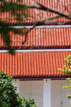 Classic Bangkok's buildings. Easy recognisable Thai style.の写真素材