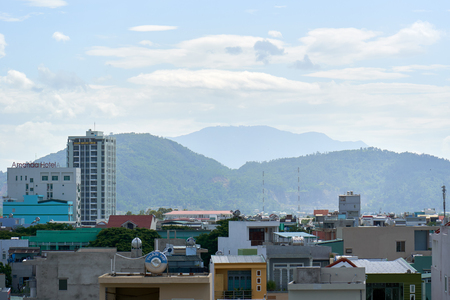 DA NANG, VIETNAM - JULY 31, 2017: Streets of Da Nang cityのeditorial素材