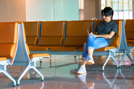 DA NANG, VIETNAM - SEPTEMBER 1, 2017: Beautiful interiors of Da Nang International Airport.のeditorial素材