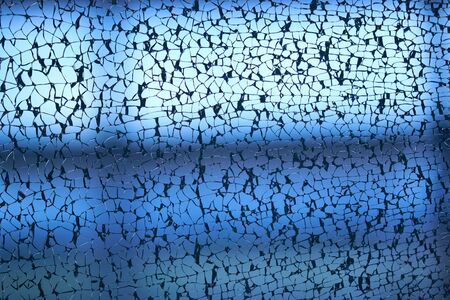 Closeup of broken glass window. Background.の写真素材