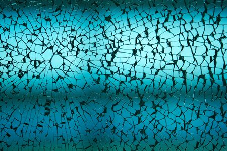 Closeup of broken glass window. Background.の写真素材