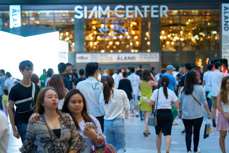 BANGKOK, THAILAND - July 21, 2017: Colorful and noisy streets of the asian metropolis.のeditorial素材