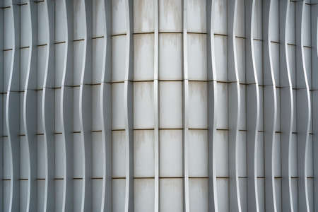 HONG KONG - SEPTEMBER 6, 2017: Great example of modern architecture - outer wall of the HK Airport (HKG) - Chek Lap Kok.のeditorial素材