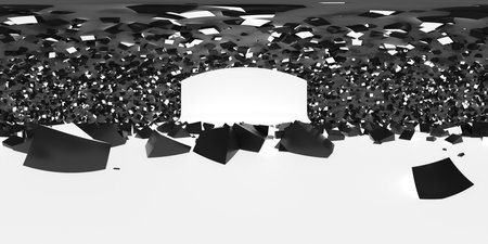 VR 360 studio panorama with reflections. Animation 3D hdriの写真素材