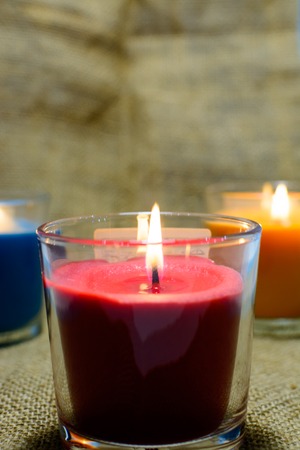 red burning candleの写真素材