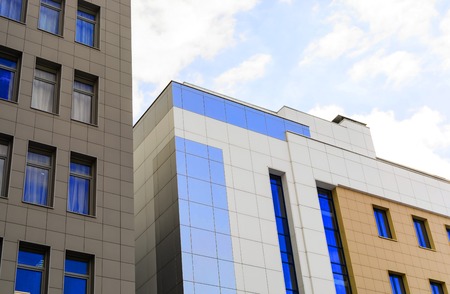 Modern architecture of the building of the city business centerの写真素材