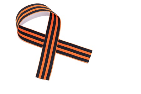 St. George's ribbon isolated on white background. The symbol of the great victory of May 9の写真素材