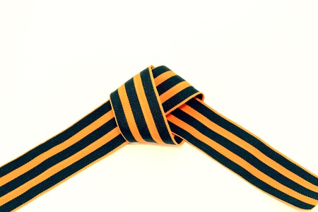 St. George's ribbon isolated on white background. The symbol of the great victory of May 9の写真素材