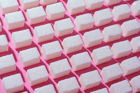 Abstract image of evenly spaced sugar cubes