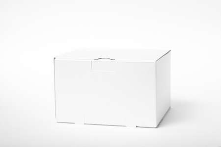 white empty box template on white background, mock up