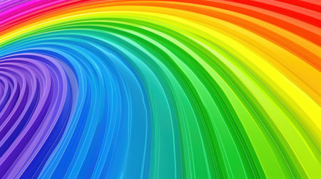 3D rendering of rainbow color layers, abstract color backgroundの素材