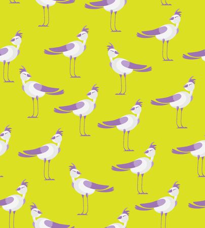 Seamless vector birds patternのイラスト素材