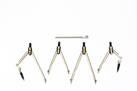 lined as for the Ticker tool kit of the engineer - architect compasses and gaugesの写真素材