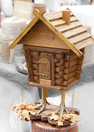 Fabulous wooden house on chicken legsの写真素材