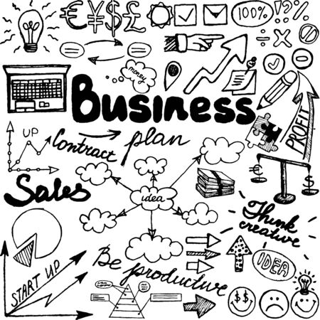 Business Sketch Doodlesのイラスト素材