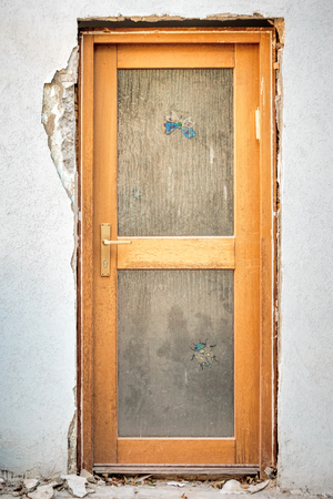 Old wall in broken wall at sunset in Tel Aviv, Israel.の写真素材