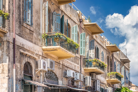 Flea market at old city of Jaffo, Tel Aviv, Israel.の写真素材