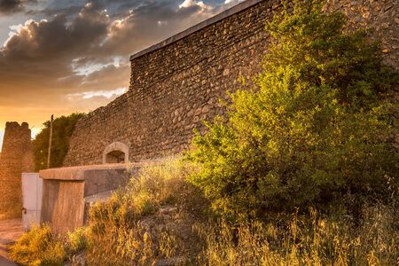 Old fortifications in sighnaghi the capital of the wine region Kakheti in Georgia caucasusの写真素材
