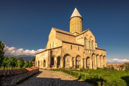 Panorama view of alaverdi monastery georgian eastern orthodox monastery in kakhetia region.の写真素材