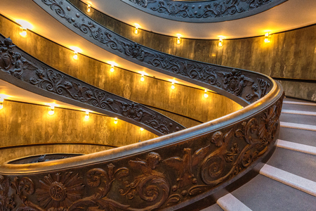 Famous spiral staircase in Vatican Rome, Italy.の写真素材