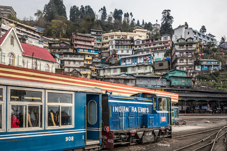 Famous Darjeeling steam train was Built between 1879の写真素材