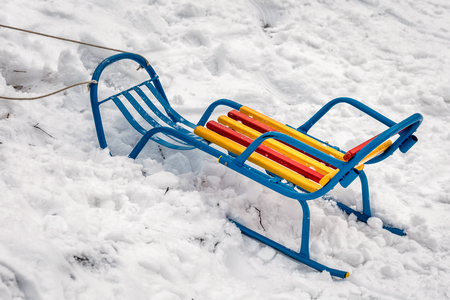 Colorful sleigh at Gorky park Minsk, Belarus.の写真素材