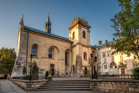 View of Lviv old town in the center Lviv city, Ukraine.の写真素材