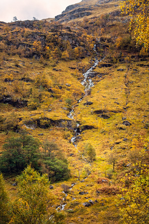 Steall Falls in Glen Nevis, Scotlandの写真素材