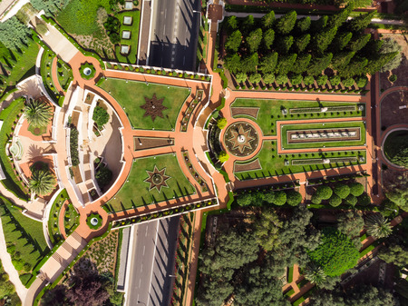 Beautiful sightseens on Baha'i Gardensの写真素材