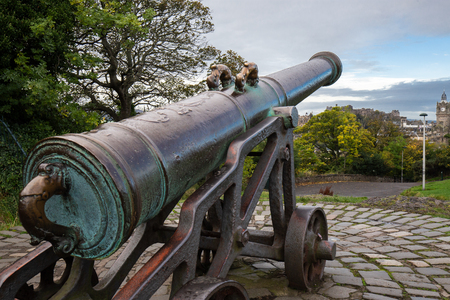 View of monument on Calton Hill in Edinburgh - Scotlandの写真素材