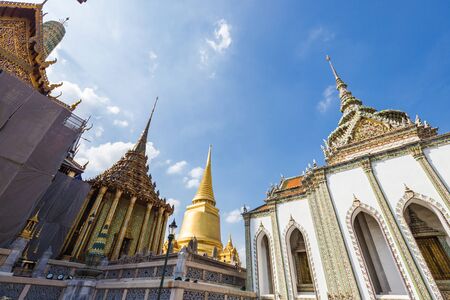 Temple of the Emerald Buddha Wat Phra Kaew is located next to the Grand Palace in Bangkok.の写真素材