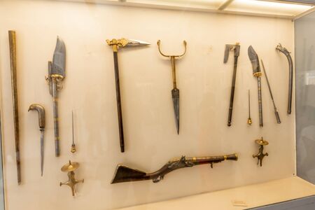 Jodhpur, India - March 07 2017: Old weapons in the museum of Fort Mehrangarh.のeditorial素材