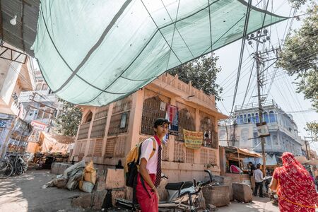 Jodhpur, India - March 07 2017: A young boy in the school uniform.のeditorial素材