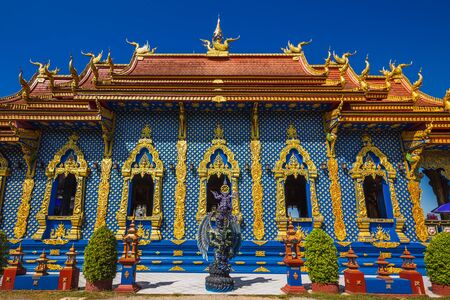 Blue temple Wat Rong Seur Ten at Chiang Rai, North of Thailand.の写真素材