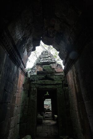 Temple ruins at Angkor Wat, Siem Reap, Cambodia.の写真素材