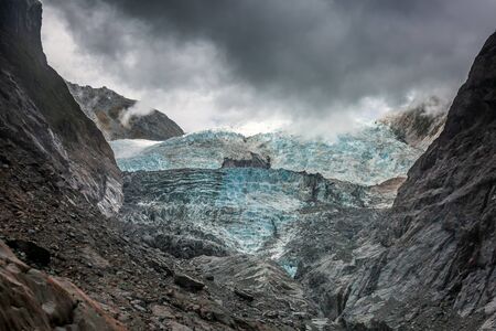 Clouds over Franz Josef Glacier, New Zealand.の写真素材