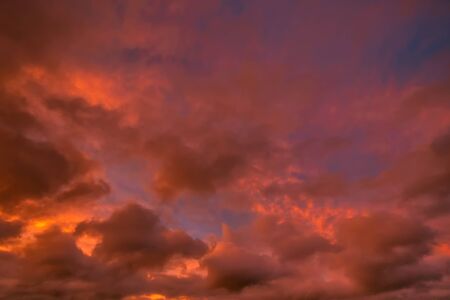 Sunset sky at Oamaru in the South Island of New Zealand. Omaru is home to the blue penguin.
