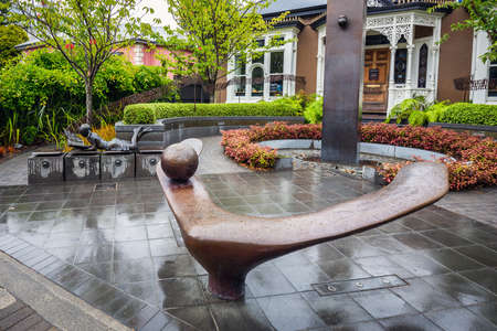 Art sculpture in Christchurch. Christchurch, New Zealand - December 26 2017.のeditorial素材