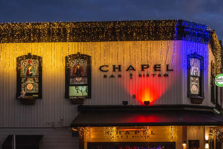 Chapel bar and bistro. Auckland, New Zealand - December 16 2017.のeditorial素材