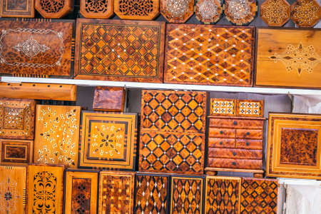 Backgammon in the market of Essaouira, Morocco.の写真素材