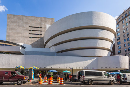 The Solomon R. Guggenheim Museum of modern and contemporary art. New York, USA - October 10 2018.のeditorial素材