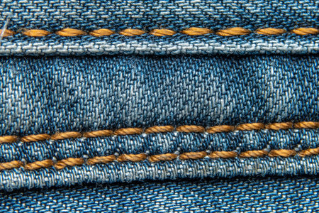 Jean texture. Close up of blue jeans fabric texture background.