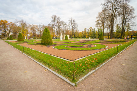 Park in Tsarskoye Selo, Saint Petersburg, Russiaの写真素材