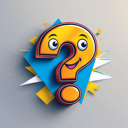 Vector question mark with smiley face in 3d style. Question mark icon.の写真素材