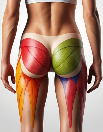 Female body with sporty figure. Concept of healthy lifestyle and sport.