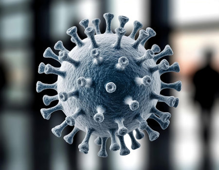 Coronavirus 2019-nCoV. 3D renderingの写真素材