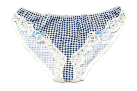 Feminine underclothes, panties insulated on white backgroundの写真素材