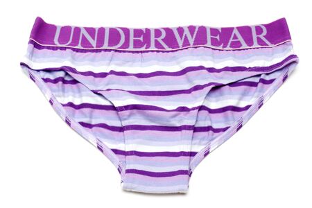 Feminine underclothes, panties insulated on white backgroundの写真素材