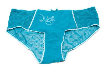 Feminine underclothes, panties insulated on white backgroundの写真素材